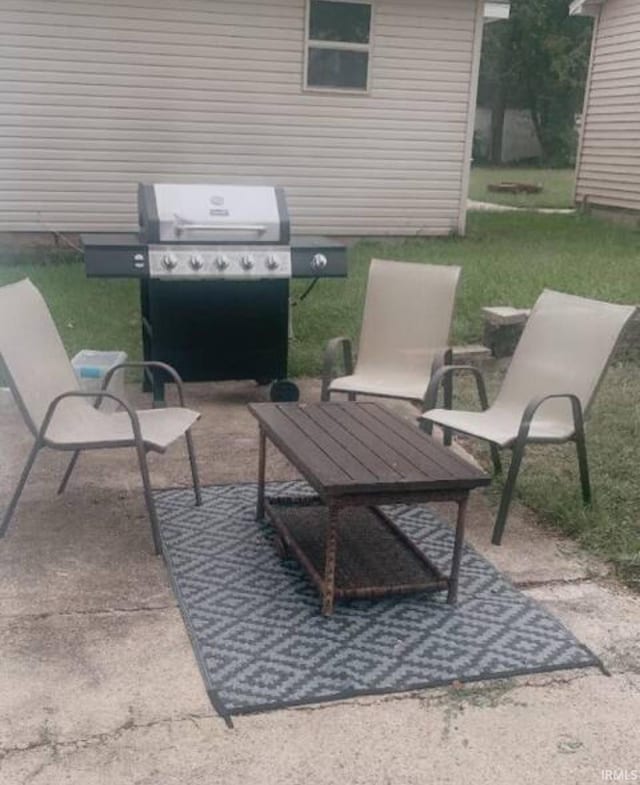 view of patio featuring area for grilling