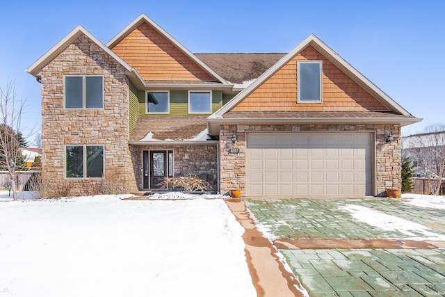 view of front of property with an attached garage