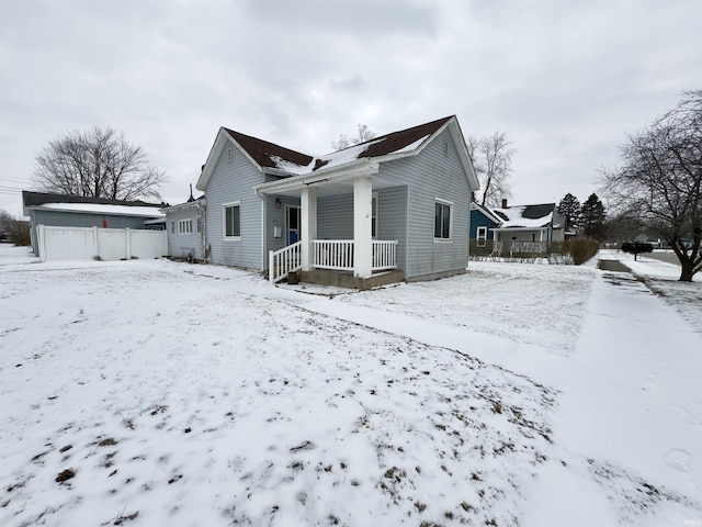 exterior space featuring covered porch