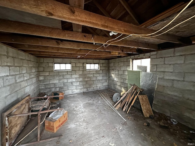 view of basement