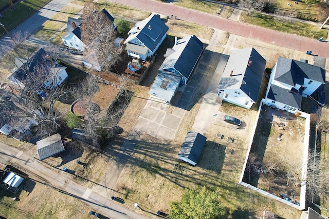 bird's eye view with a residential view