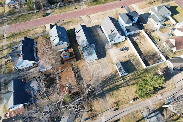 aerial view with a residential view