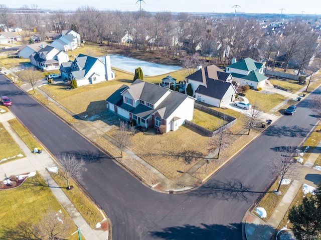 drone / aerial view featuring a residential view