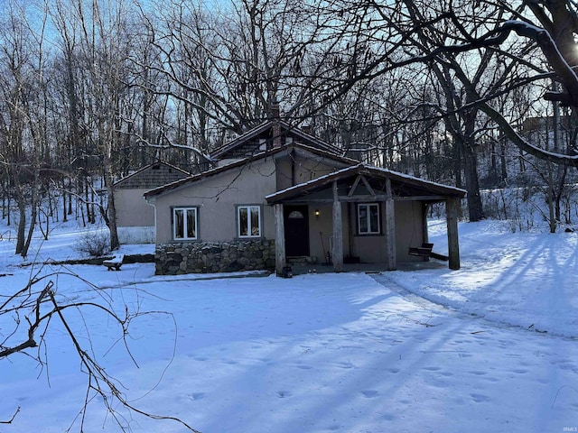 view of front of house with stucco siding