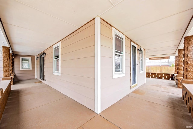 view of patio featuring covered porch