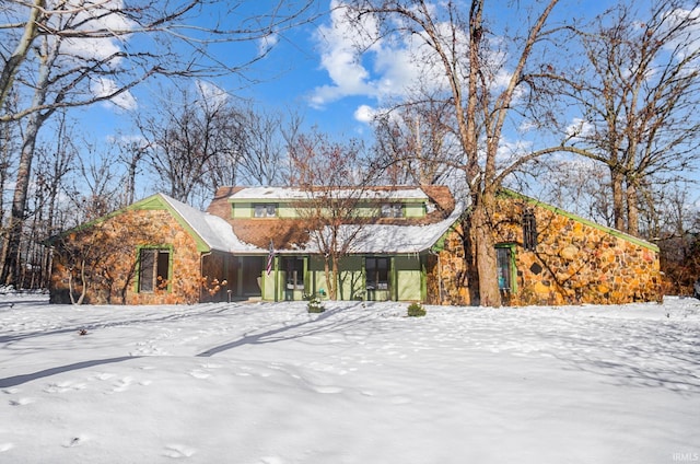 view of mid-century inspired home