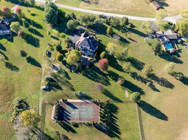 bird's eye view featuring a rural view