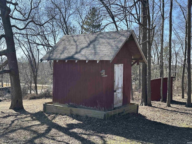 view of shed