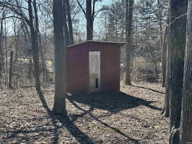 view of shed