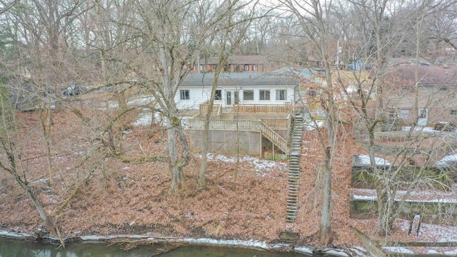 view of yard with stairs