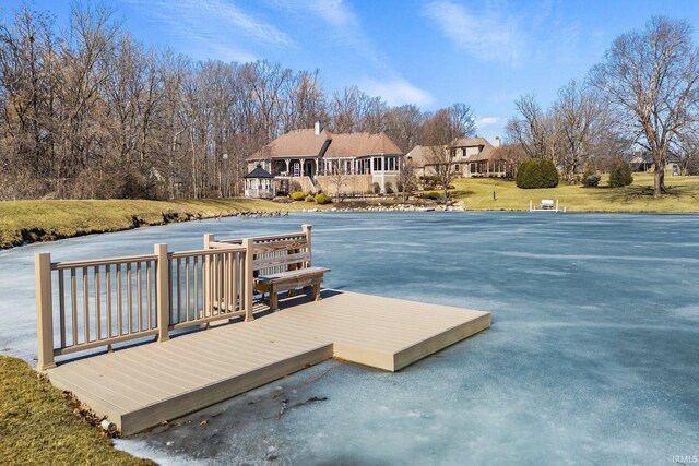 view of dock area