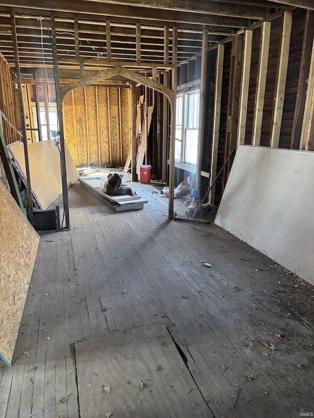 miscellaneous room featuring hardwood / wood-style flooring