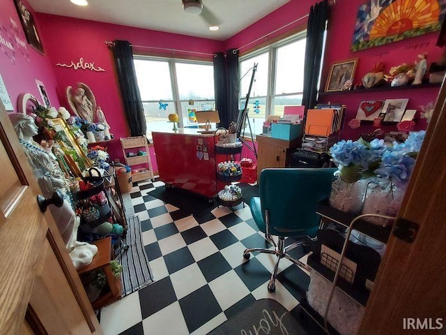 interior space featuring tile patterned floors