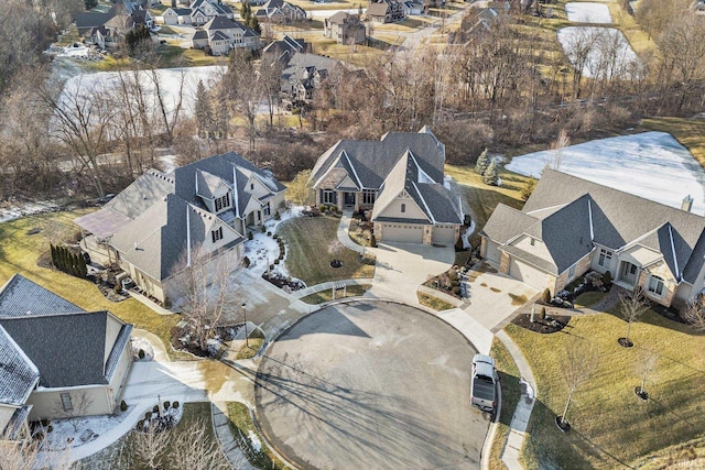 bird's eye view with a residential view