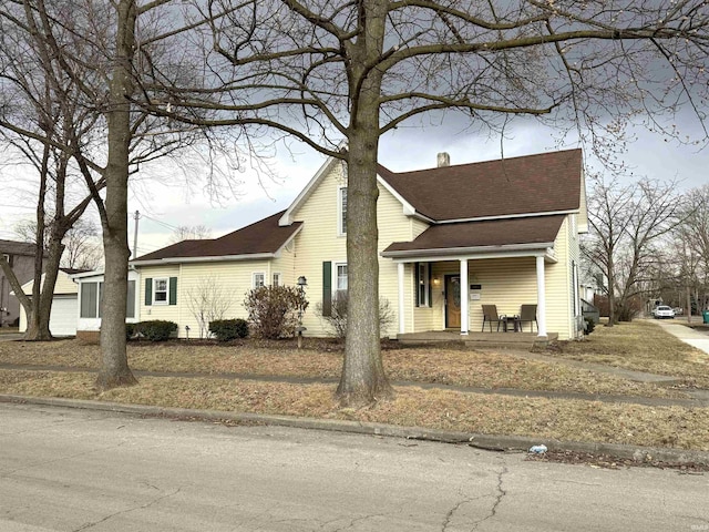 view of front of property with covered porch