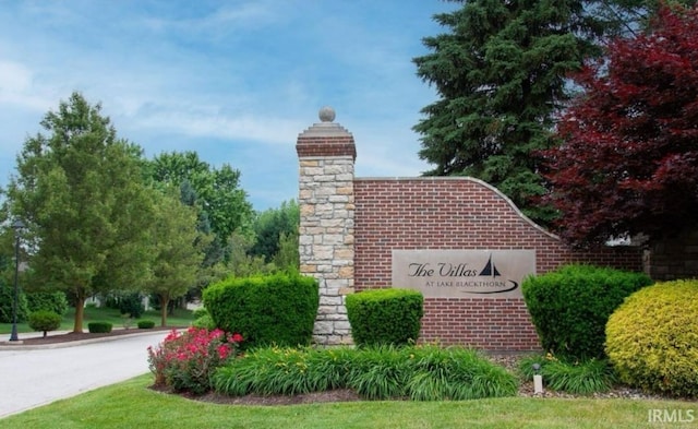 view of community sign