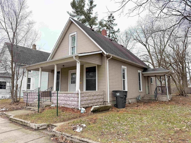 exterior space featuring covered porch