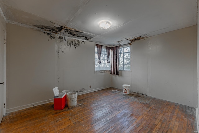 empty room with wood-type flooring