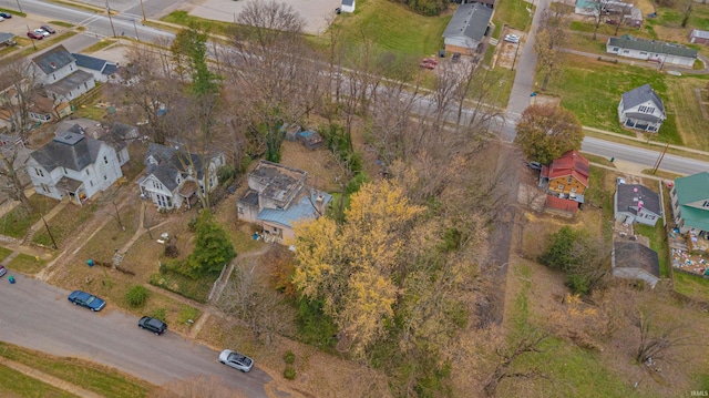 aerial view with a residential view