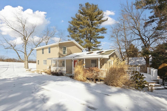 exterior space with covered porch