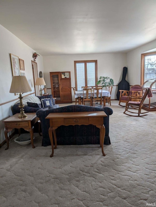 view of carpeted living room