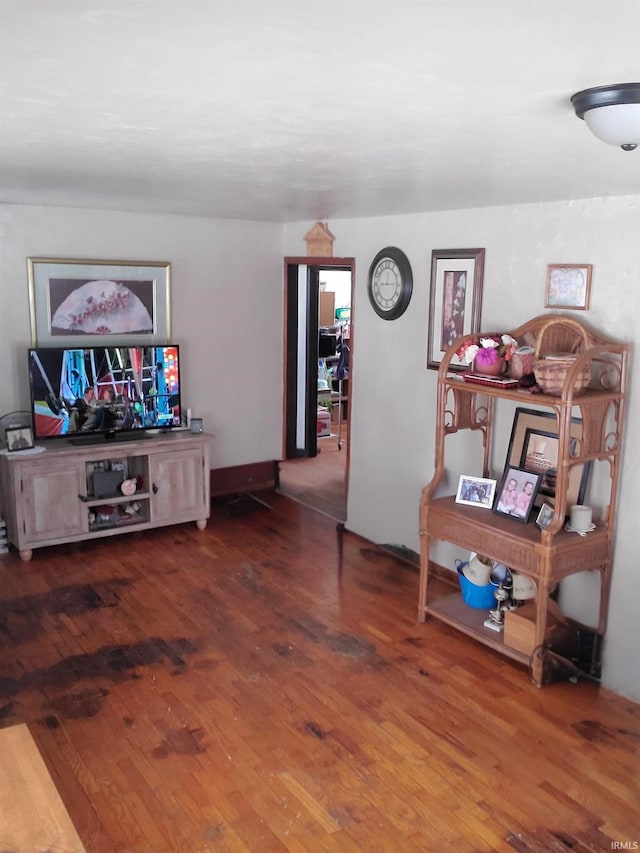 interior space with wood finished floors