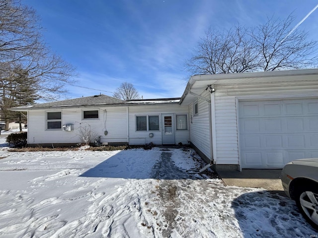 view of front of property with an attached garage