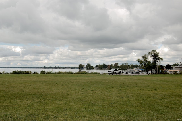 view of local wilderness with a water view