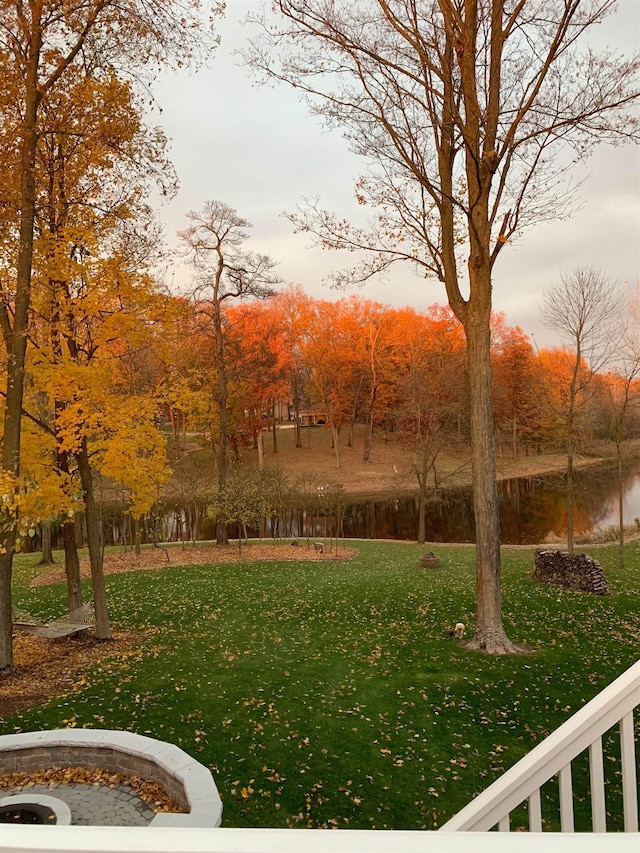 view of community with a yard