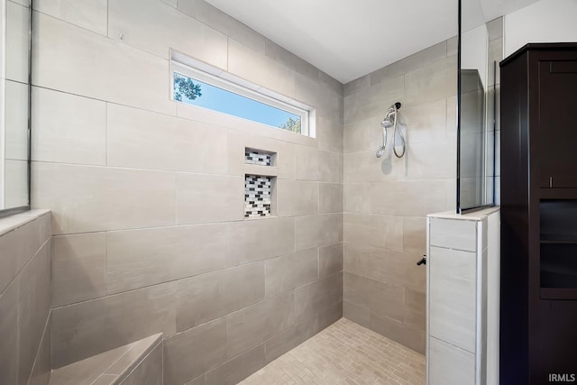 bathroom featuring a walk in shower