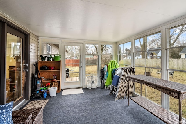 view of sunroom / solarium