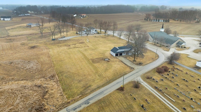 aerial view with a rural view