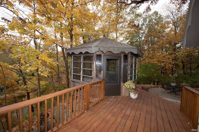 view of wooden terrace