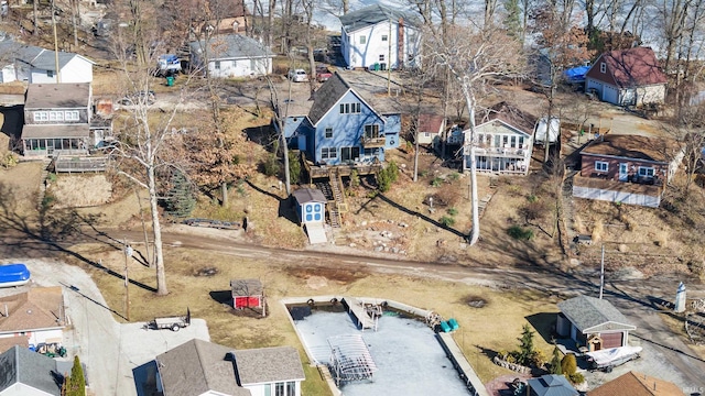 drone / aerial view with a residential view