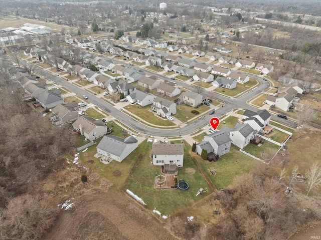 bird's eye view featuring a residential view