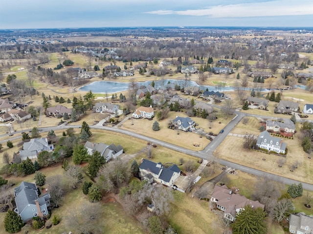 bird's eye view with a residential view