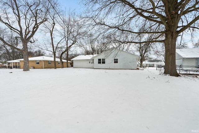 exterior space featuring a garage