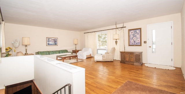 living room featuring wood finished floors