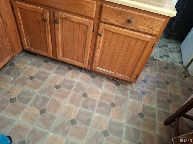 interior details with brown cabinets