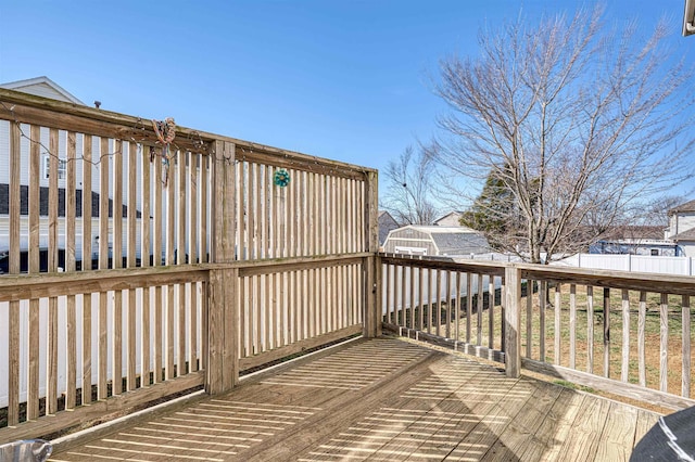 wooden terrace with fence