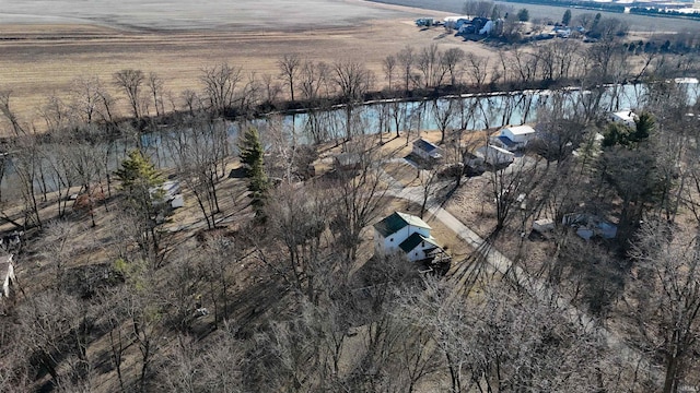 aerial view featuring a rural view