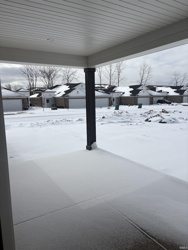 view of snowy yard