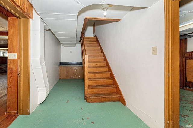 corridor featuring stairs