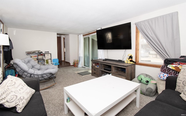 view of carpeted living room