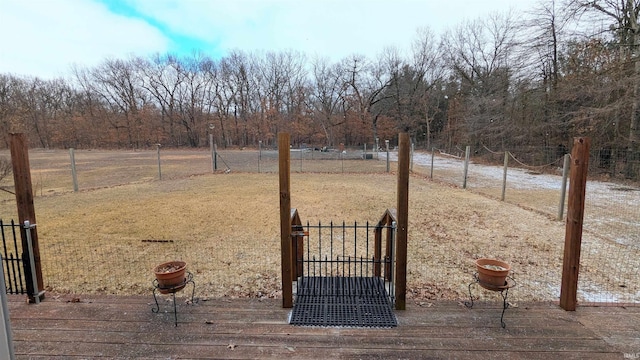 view of yard featuring a gate and fence