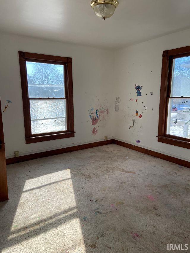 empty room with baseboards, carpet floors, and a healthy amount of sunlight