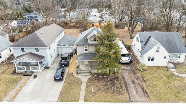 bird's eye view featuring a residential view