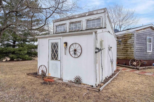 view of shed