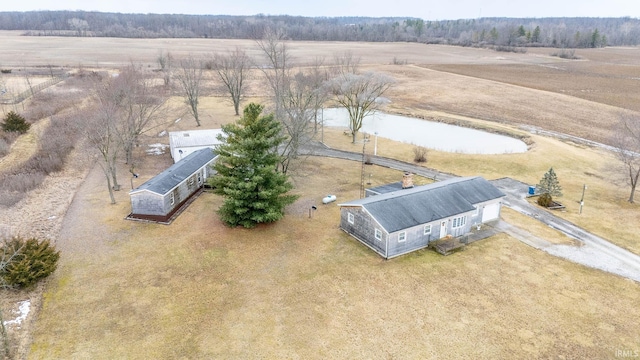 drone / aerial view featuring a rural view