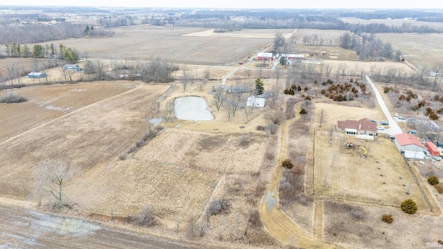 bird's eye view with a rural view